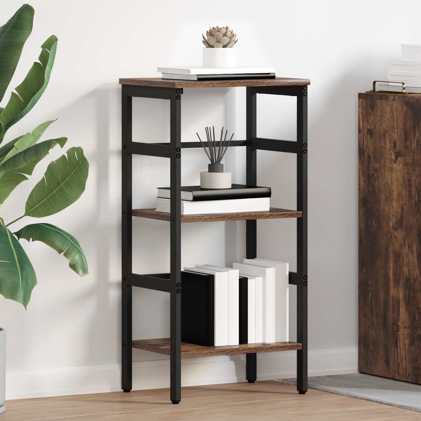 Bookshelf Smoked Oak 40 x 29.5 x 81 cm Engineered Wood