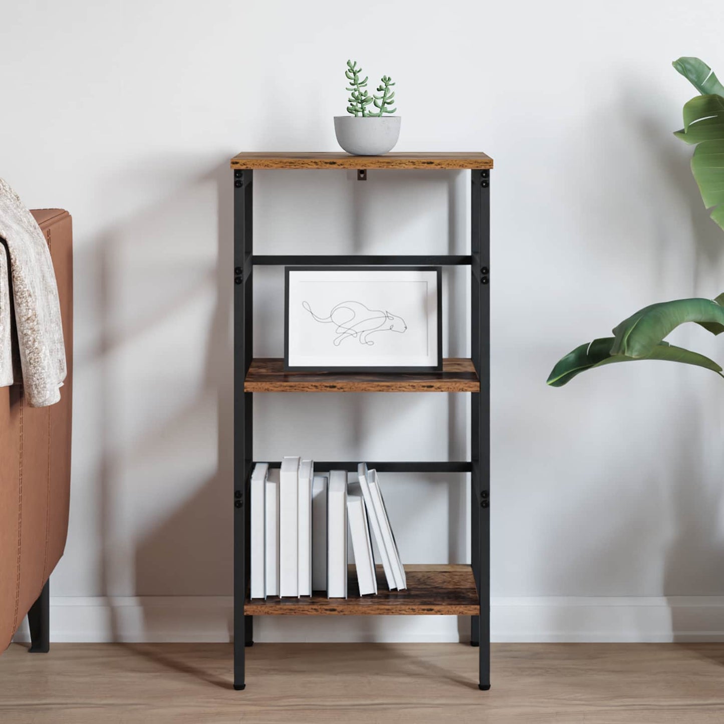 Bookshelf Old Wood 40 x 29.5 x 81 cm Engineered Wood