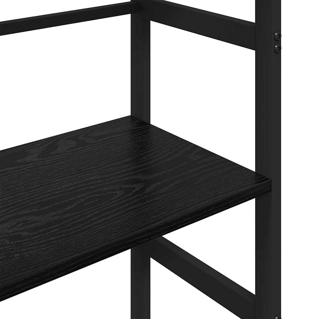 Bookshelf Black Oak 40 x 29.5 x 115 cm Engineered Wood