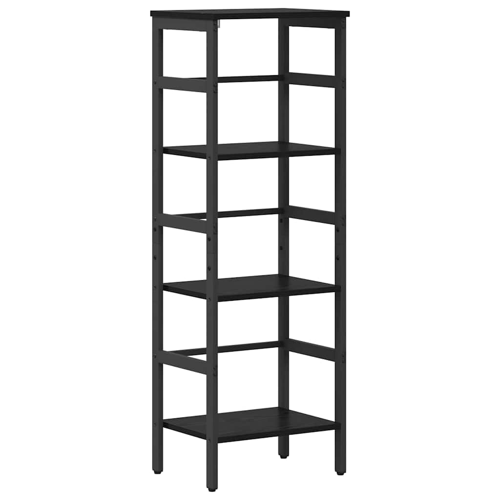 Bookshelf Black Oak 40 x 29.5 x 115 cm Engineered Wood
