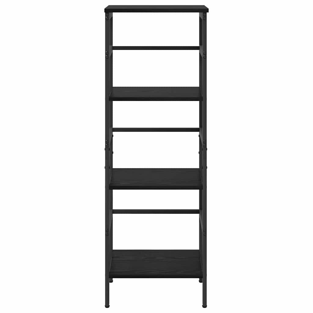 Bookshelf Black Oak 40 x 29.5 x 115 cm Engineered Wood