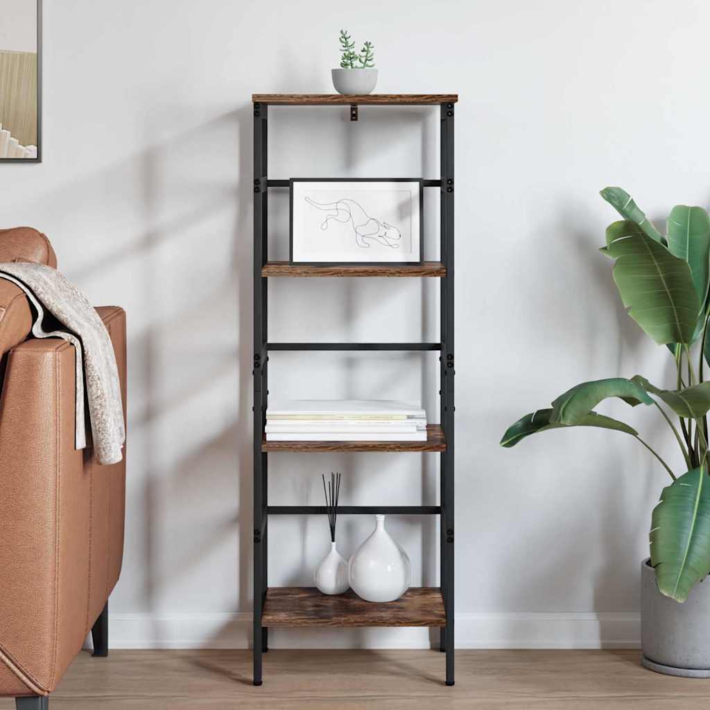 Bookshelf Smoked Oak 40 x 29.5 x 115 cm Engineered Wood