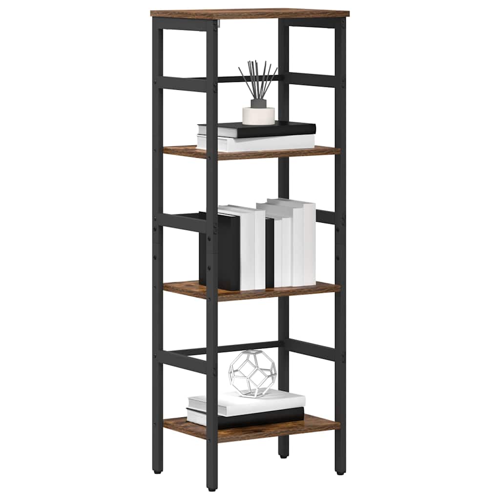 Bookshelf Smoked Oak 40 x 29.5 x 115 cm Engineered Wood