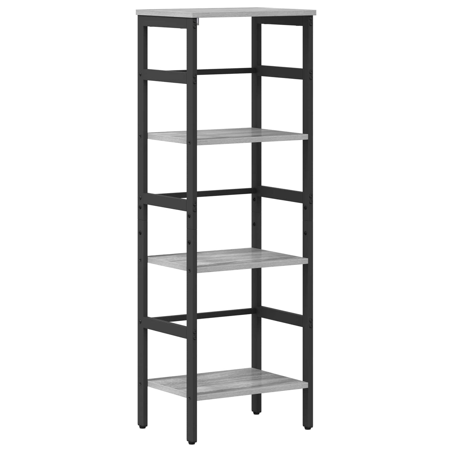 Bookshelf 3-Tier 40 x 29.5 x 115 cm Engineered Wood Grey Sonoma