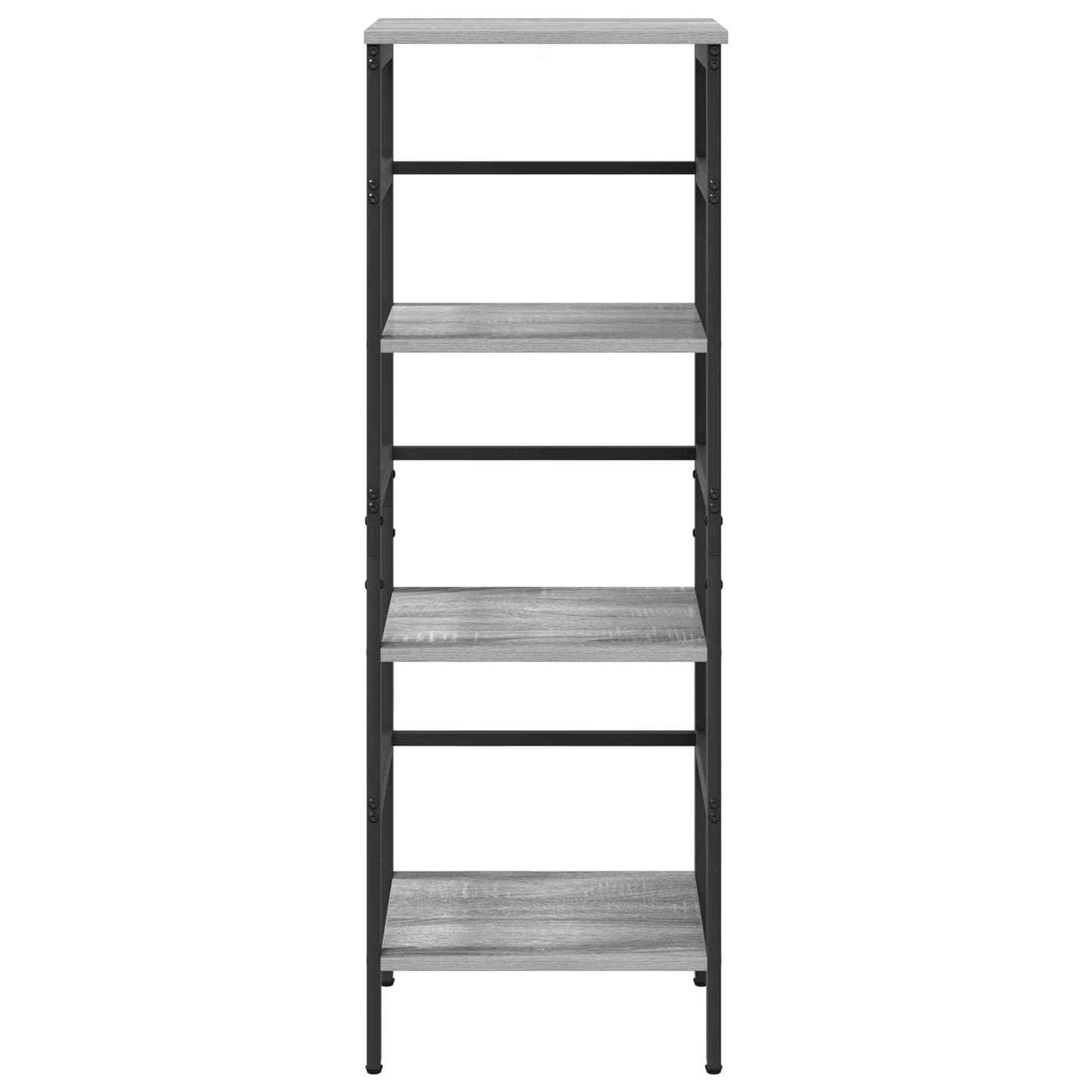 Bookshelf 3-Tier 40 x 29.5 x 115 cm Engineered Wood Grey Sonoma