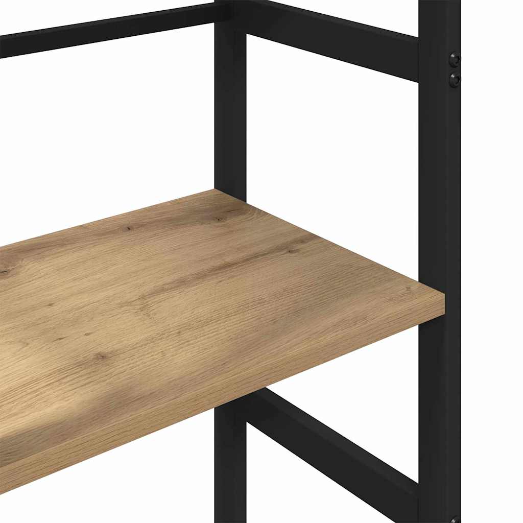 Bookshelf 3-Tier 40 x 29.5 x 115 cm Engineered Wood Artisan Oak