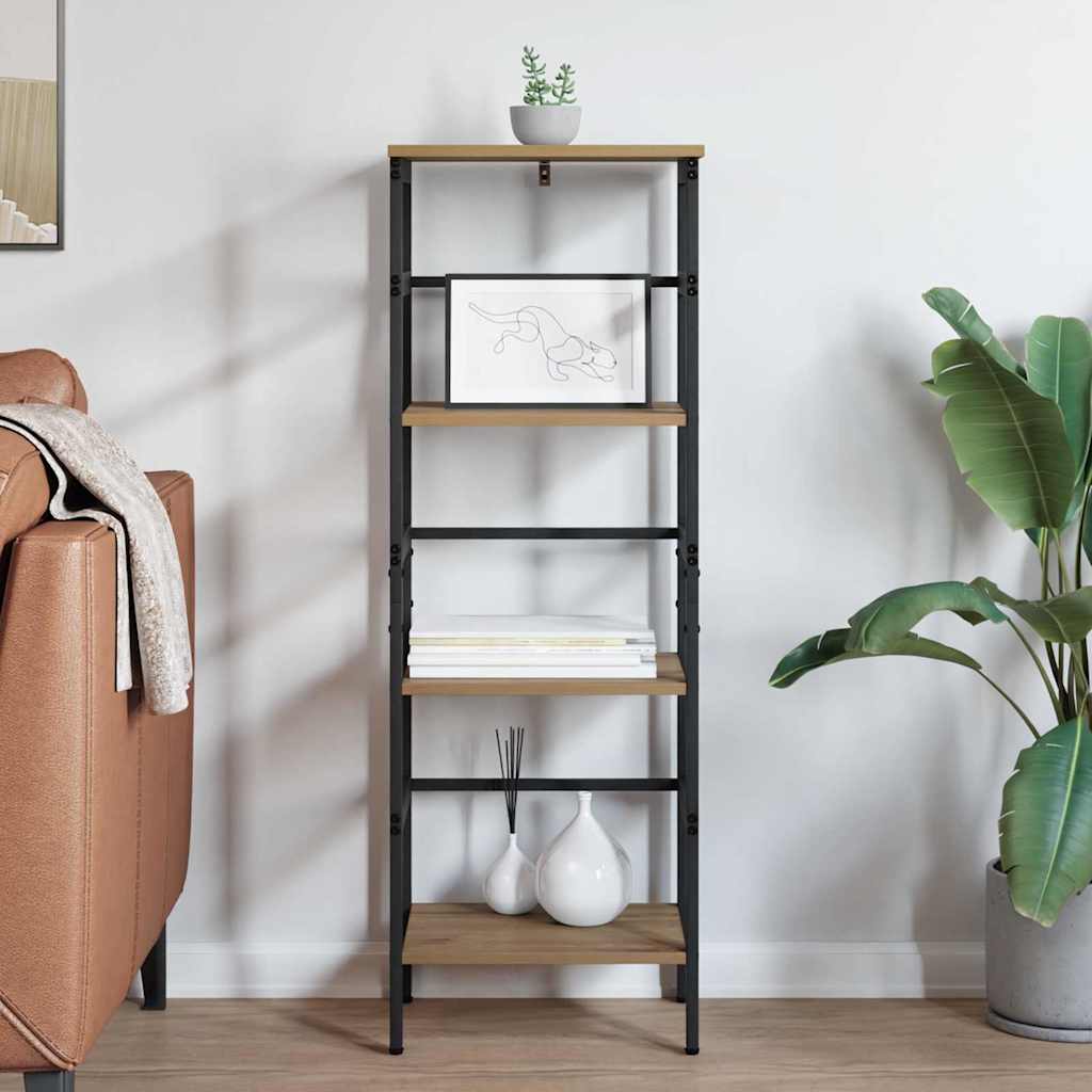 Bookshelf 3-Tier 40 x 29.5 x 115 cm Engineered Wood Artisan Oak