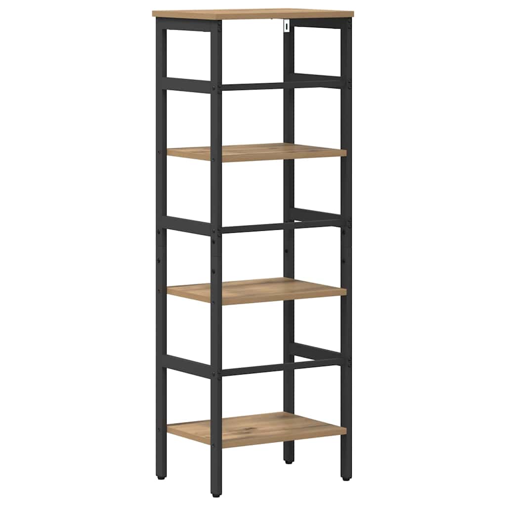 Bookshelf 3-Tier 40 x 29.5 x 115 cm Engineered Wood Artisan Oak