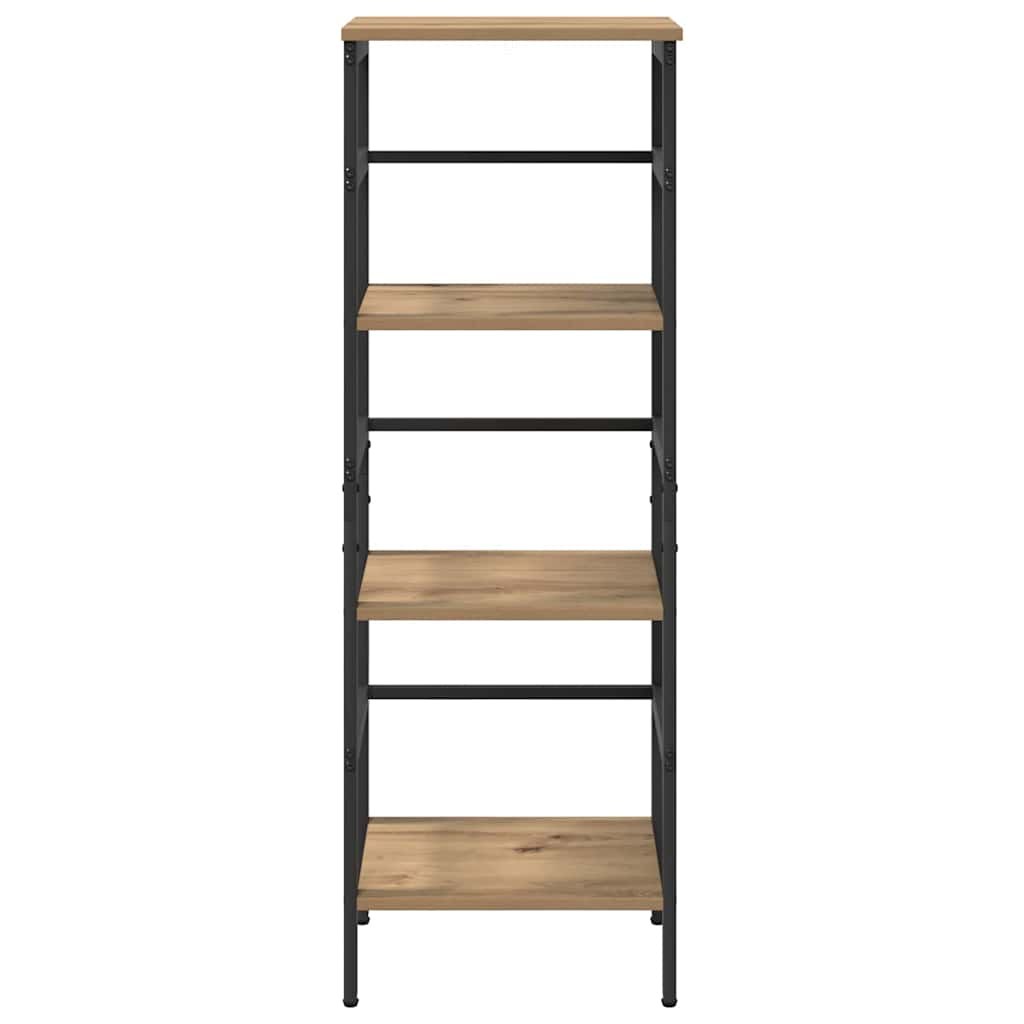 Bookshelf 3-Tier 40 x 29.5 x 115 cm Engineered Wood Artisan Oak