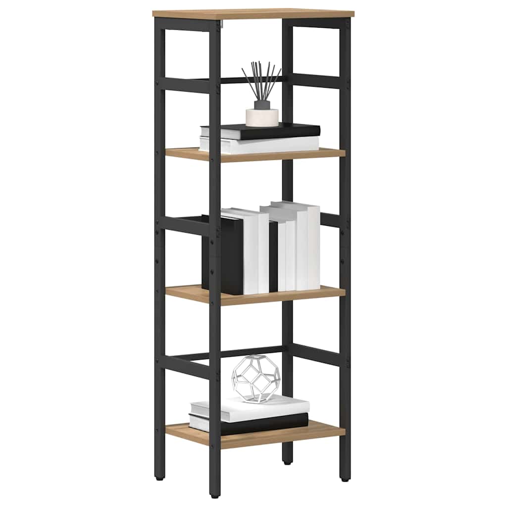 Bookshelf 3-Tier 40 x 29.5 x 115 cm Engineered Wood Artisan Oak