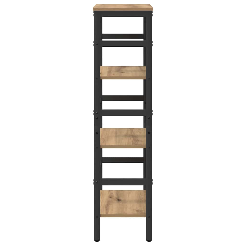 Bookshelf 3-Tier 40 x 29.5 x 115 cm Engineered Wood Artisan Oak
