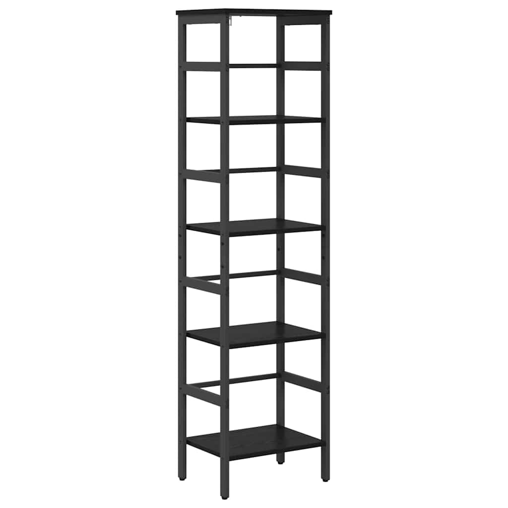 Bookshelf Black Oak 40 x 29.5 x 149 cm Engineered Wood