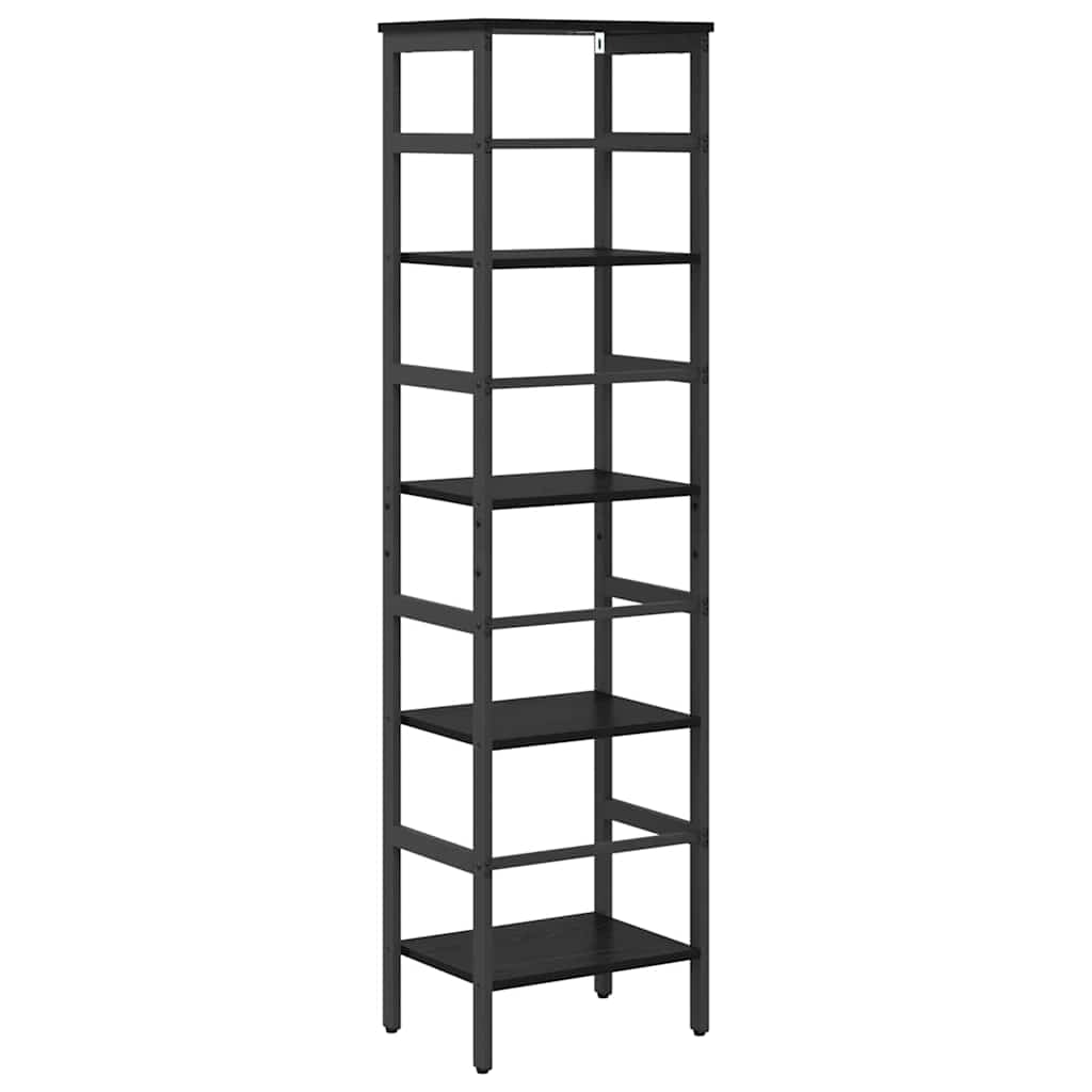 Bookshelf Black Oak 40 x 29.5 x 149 cm Engineered Wood