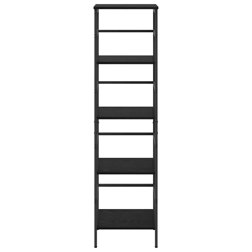 Bookshelf Black Oak 40 x 29.5 x 149 cm Engineered Wood