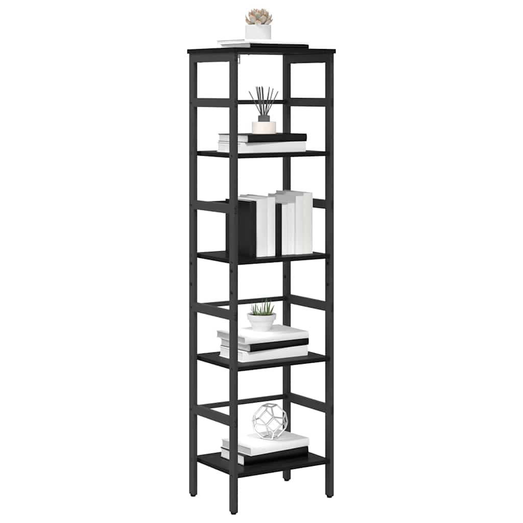 Bookshelf Black Oak 40 x 29.5 x 149 cm Engineered Wood