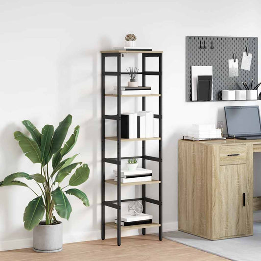 Bookshelf Sonoma Oak 40 x 29.5 x 149 cm Engineered Wood