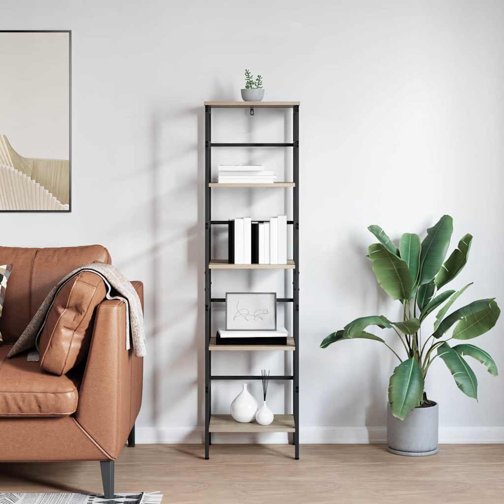 Bookshelf Sonoma Oak 40 x 29.5 x 149 cm Engineered Wood