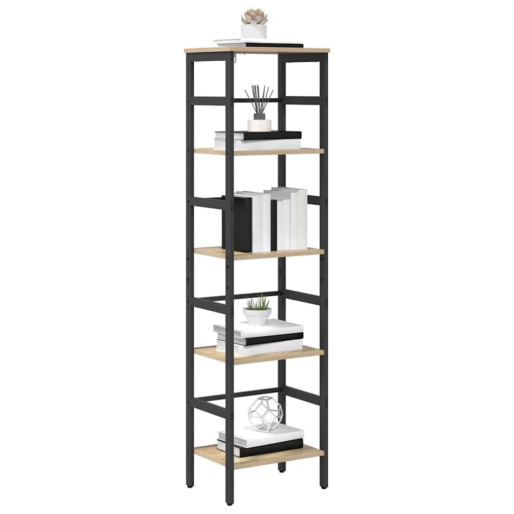 Bookshelf Sonoma Oak 40 x 29.5 x 149 cm Engineered Wood