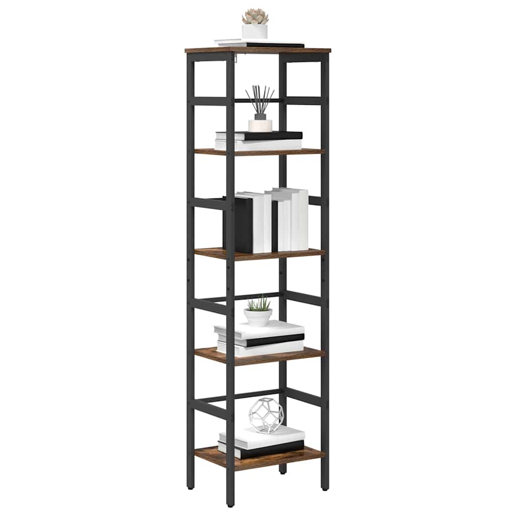 Bookshelf Smoked Oak 40 x 29.5 x 149 cm Engineered Wood