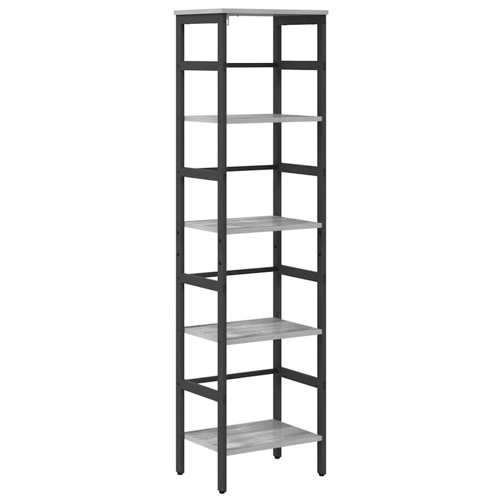 Bookshelf Grey Sonoma 40 x 29.5 x 149 cm Engineered Wood
