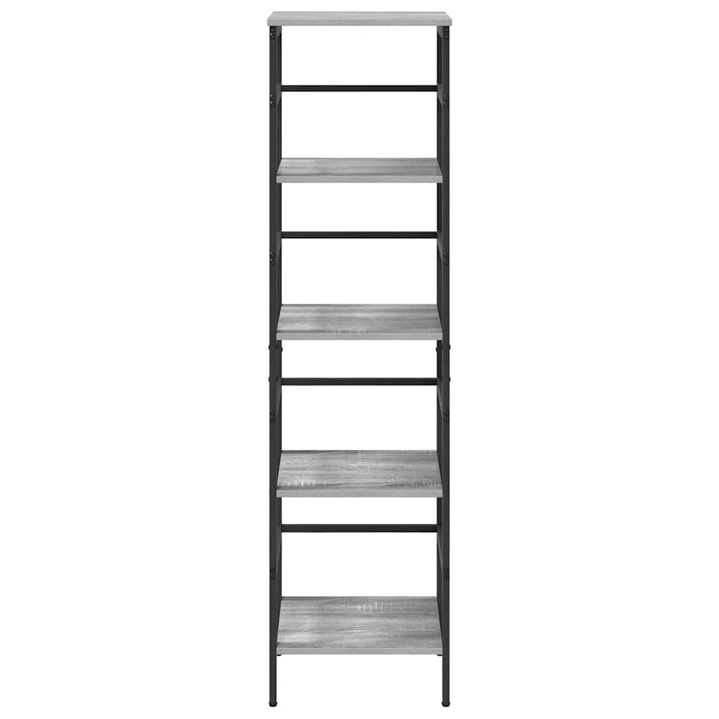 Bookshelf Grey Sonoma 40 x 29.5 x 149 cm Engineered Wood