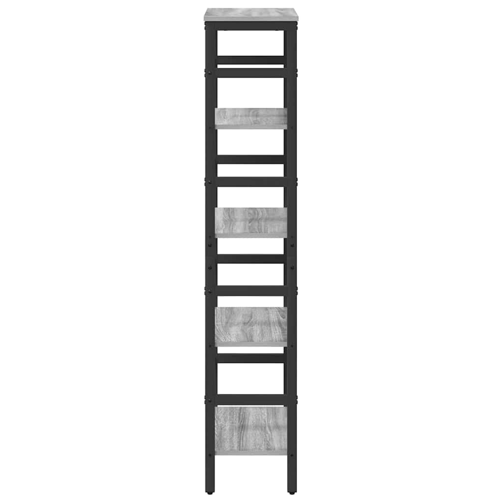 Bookshelf Grey Sonoma 40 x 29.5 x 149 cm Engineered Wood