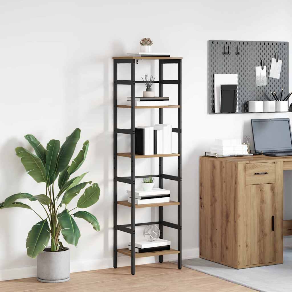 Bookshelf 4-Tier 40 x 29.5 x 149 cm Engineered Wood Artisan Oak