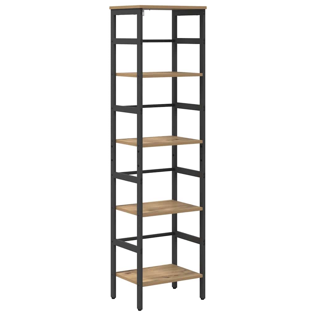 Bookshelf 4-Tier 40 x 29.5 x 149 cm Engineered Wood Artisan Oak