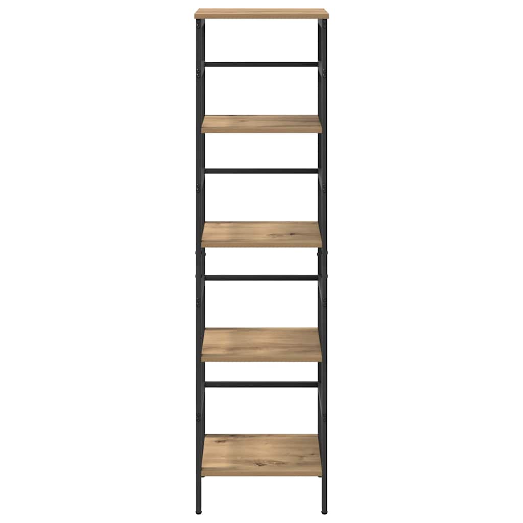 Bookshelf 4-Tier 40 x 29.5 x 149 cm Engineered Wood Artisan Oak