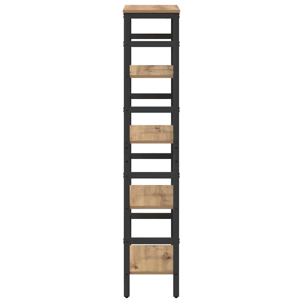 Bookshelf 4-Tier 40 x 29.5 x 149 cm Engineered Wood Artisan Oak