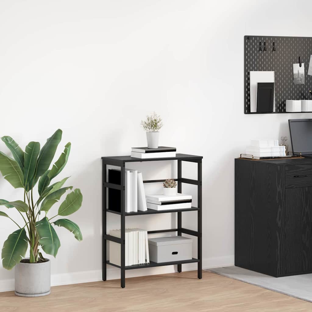 Bookshelf Black Oak 60 x 29.5 x 81 cm Engineered Wood