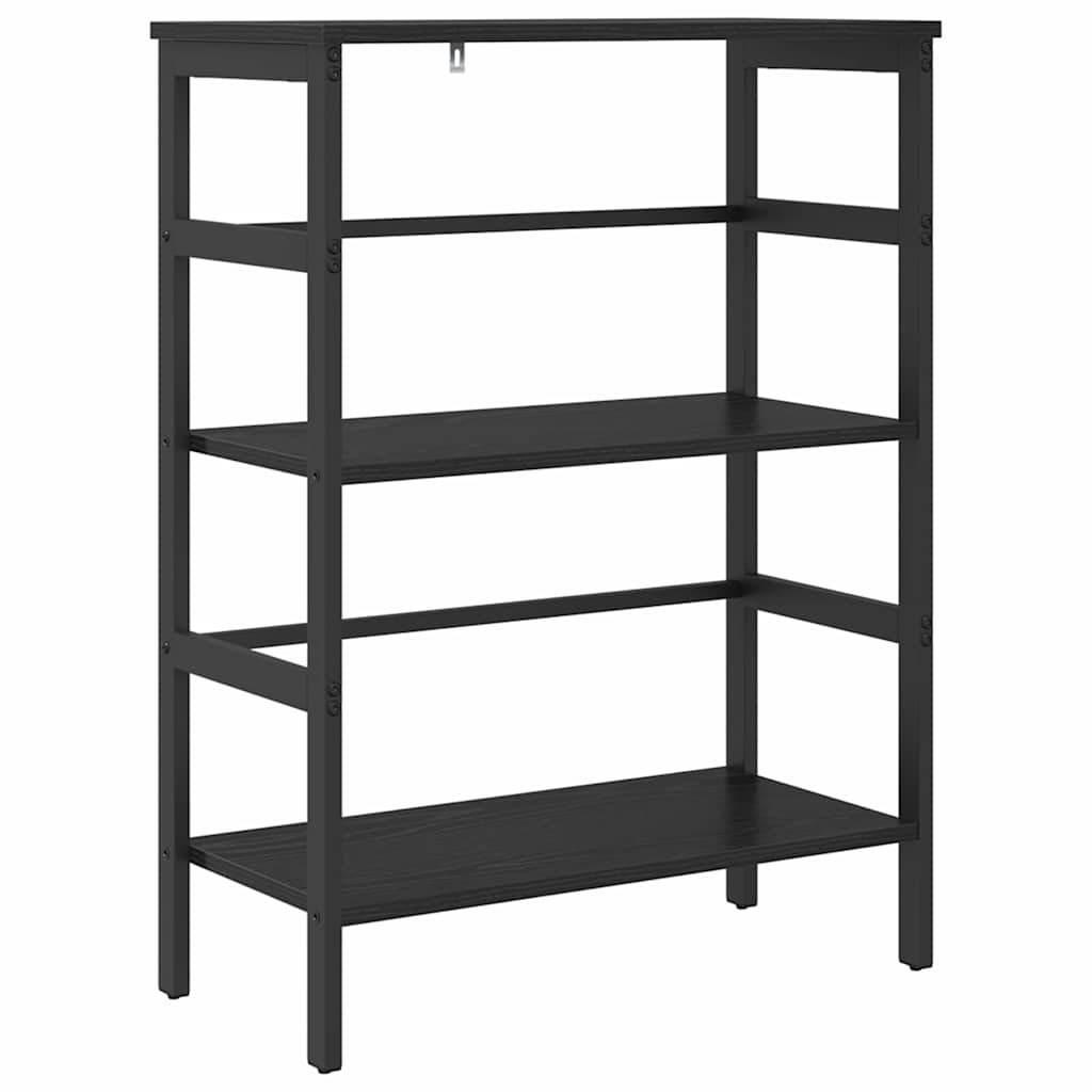 Bookshelf Black Oak 60 x 29.5 x 81 cm Engineered Wood