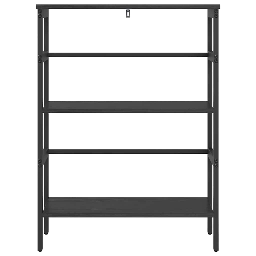 Bookshelf Black Oak 60 x 29.5 x 81 cm Engineered Wood
