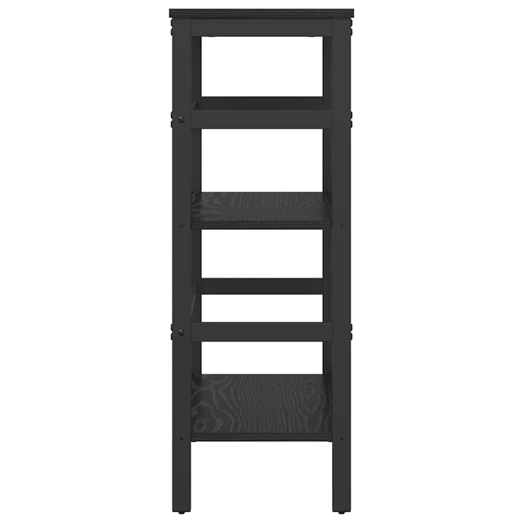 Bookshelf Black Oak 60 x 29.5 x 81 cm Engineered Wood