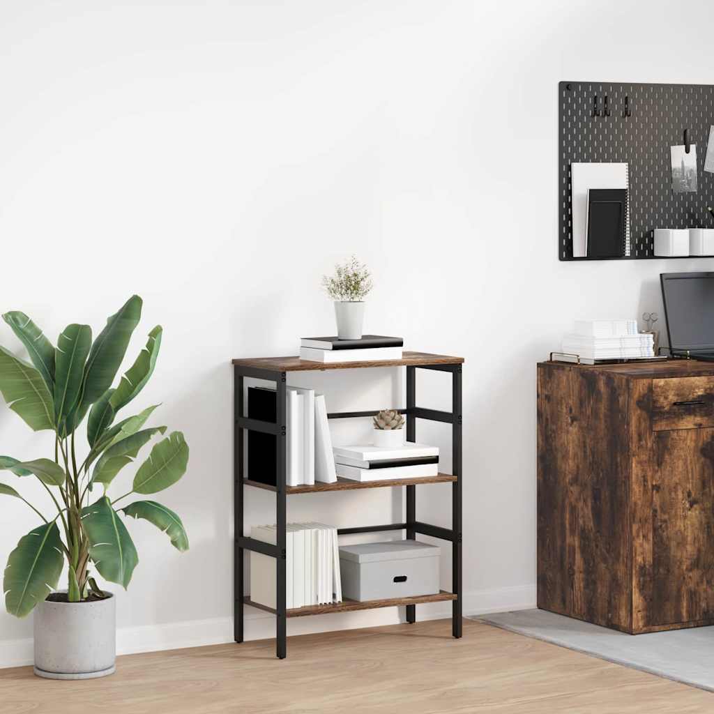 Bookshelf Smoked Oak 60 x 29.5 x 81 cm Engineered Wood