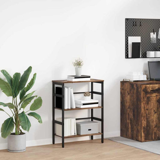 Bookshelf Smoked Oak 60 x 29.5 x 81 cm Engineered Wood