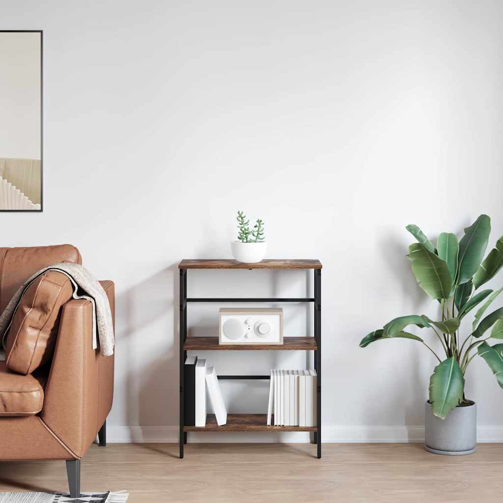 Bookshelf Smoked Oak 60 x 29.5 x 81 cm Engineered Wood
