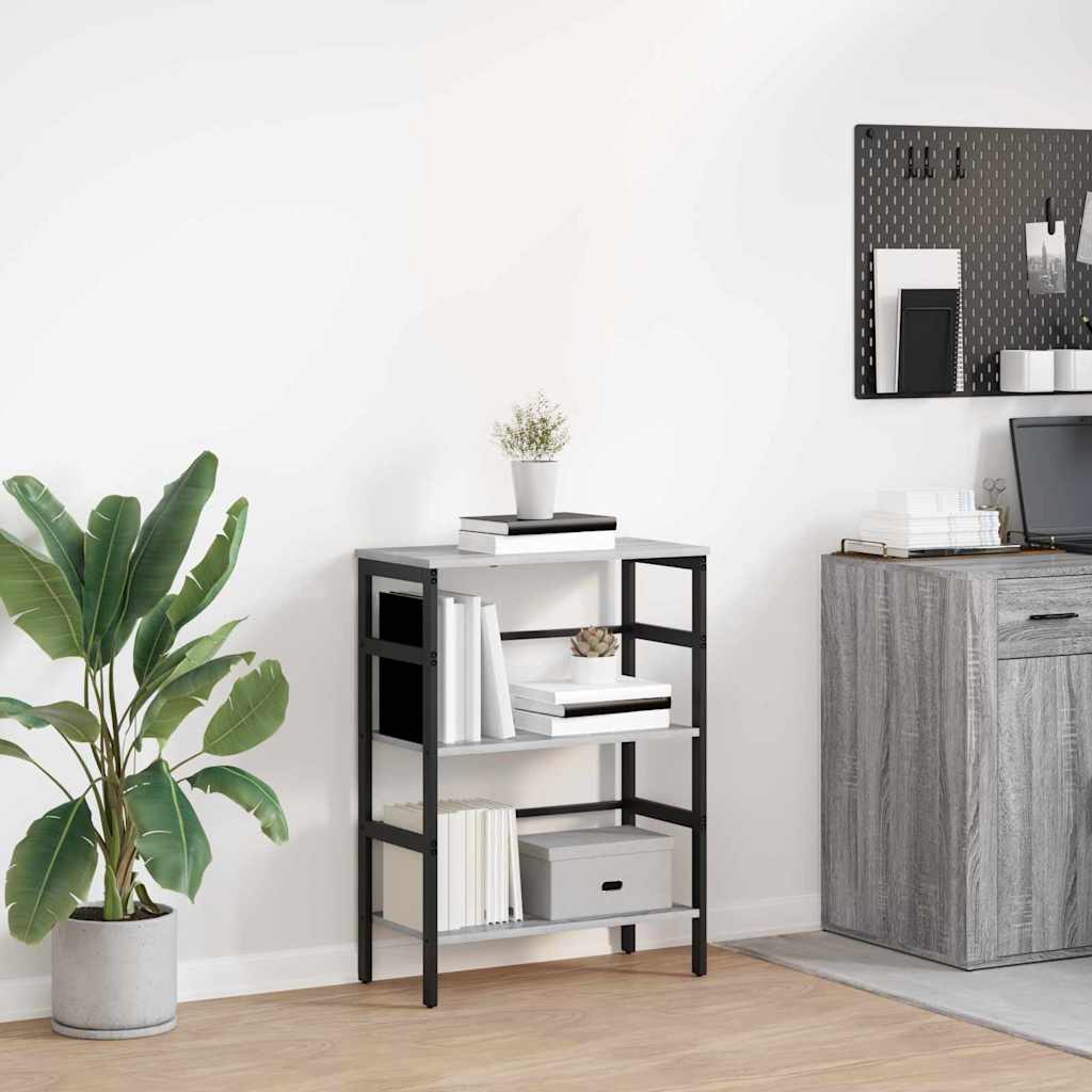 Bookshelf Grey Sonoma 60 x 29.5 x 81 cm Engineered Wood