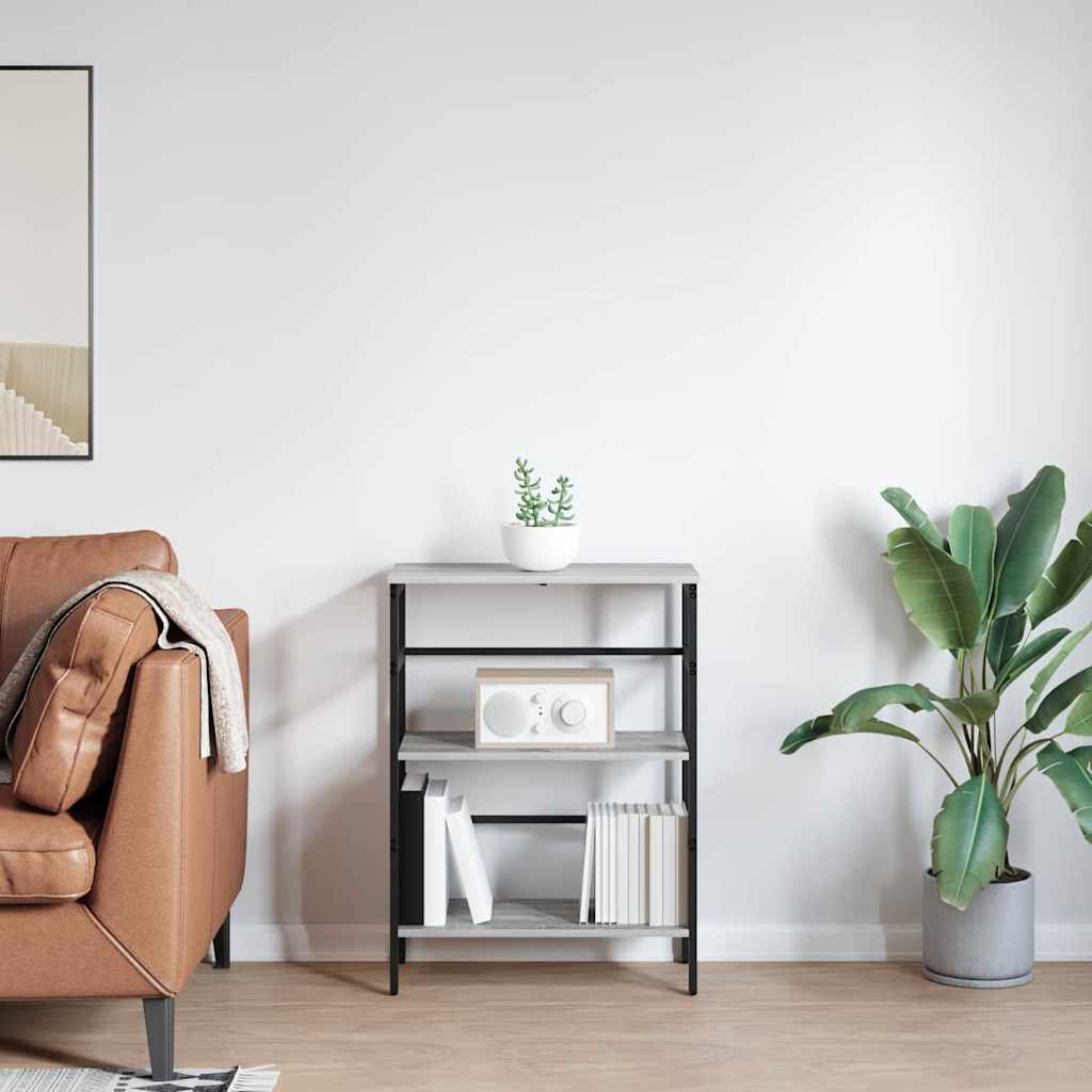 Bookshelf Grey Sonoma 60 x 29.5 x 81 cm Engineered Wood