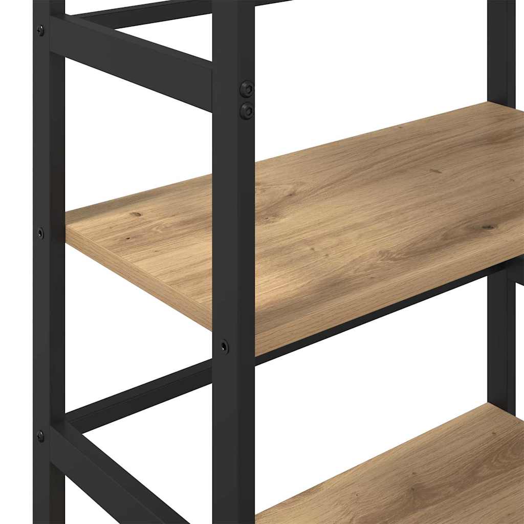 Bookshelf 2-Tier 60 x 29.5 x 81 cm Engineered Wood Artisan Oak