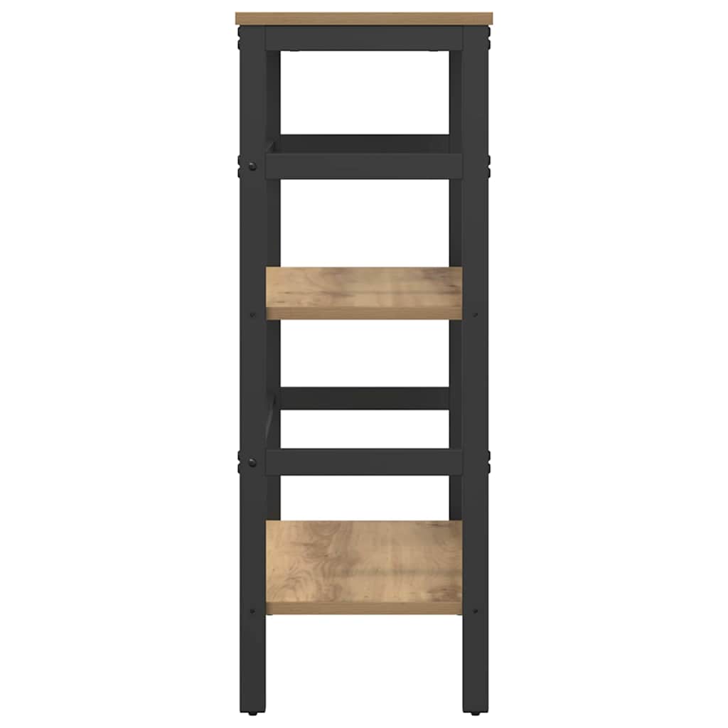 Bookshelf 2-Tier 60 x 29.5 x 81 cm Engineered Wood Artisan Oak
