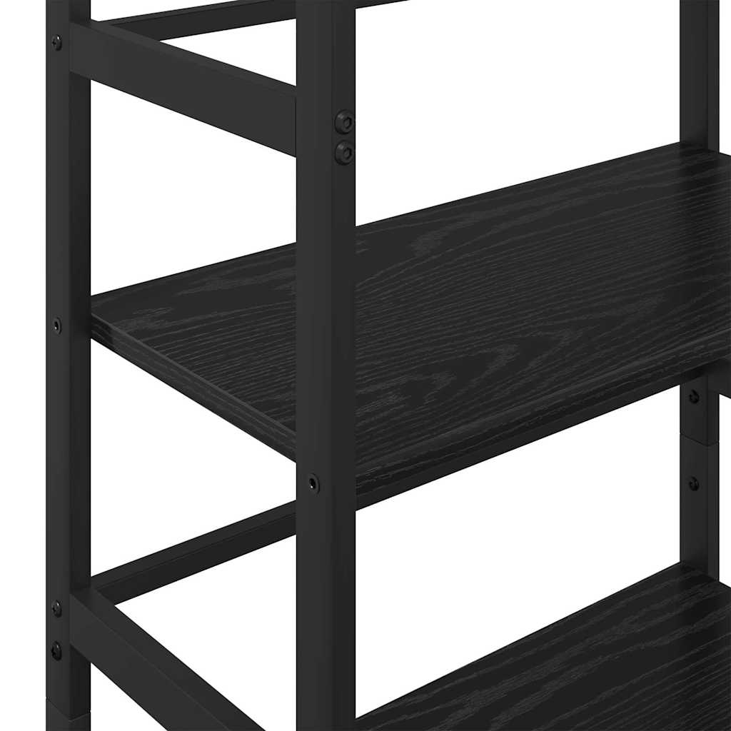 Bookshelf Black Oak 60 x 29.5 x 115 cm Engineered Wood