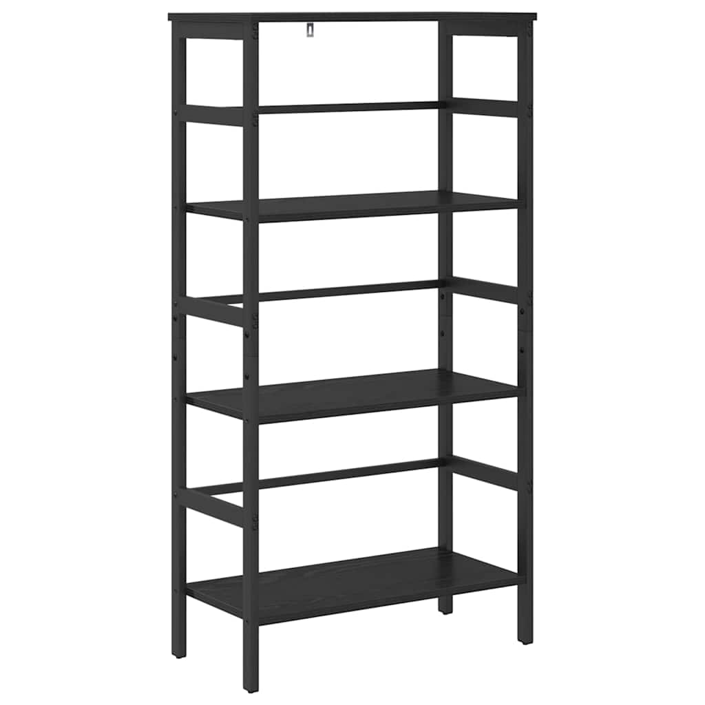 Bookshelf Black Oak 60 x 29.5 x 115 cm Engineered Wood