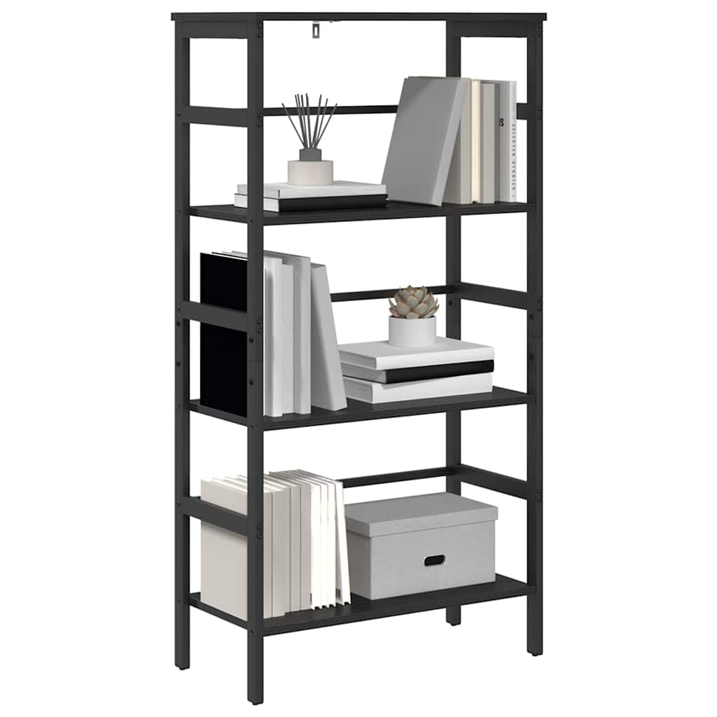 Bookshelf Black Oak 60 x 29.5 x 115 cm Engineered Wood