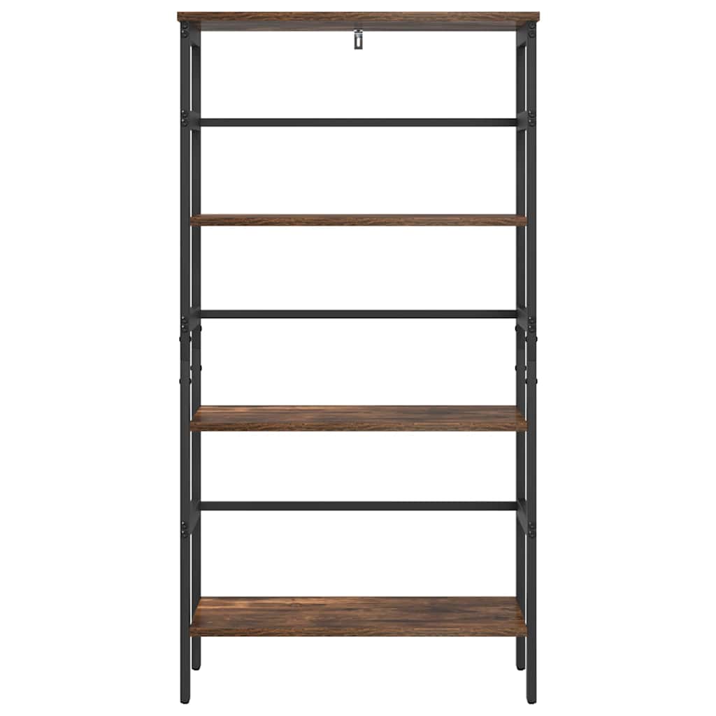 Bookshelf Smoked Oak 60 x 29.5 x 115 cm Engineered Wood