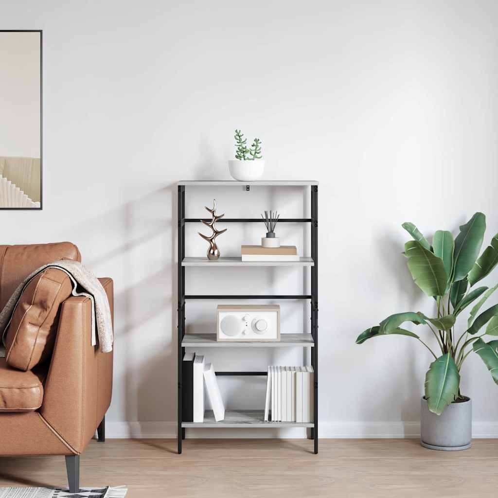 Bookshelf Grey Sonoma 60 x 29.5 x 115 cm Engineered Wood