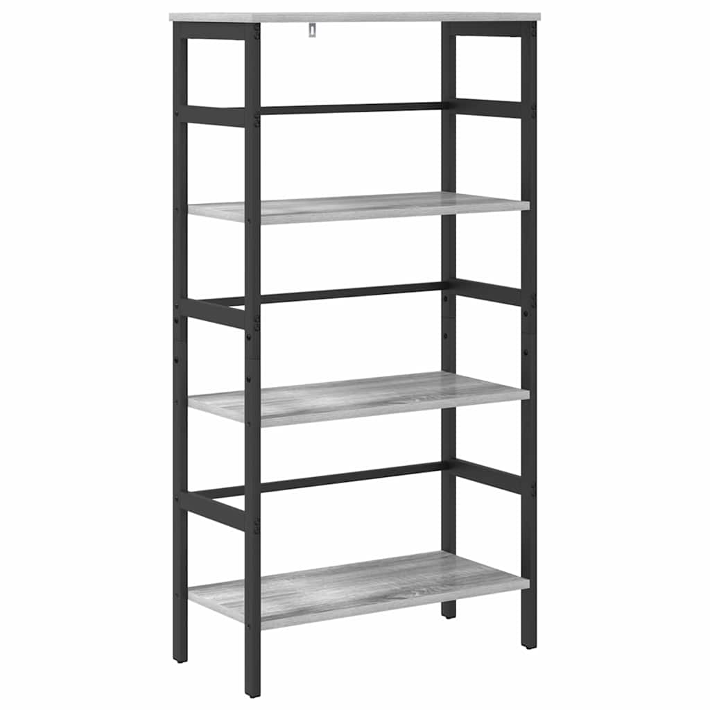 Bookshelf Grey Sonoma 60 x 29.5 x 115 cm Engineered Wood