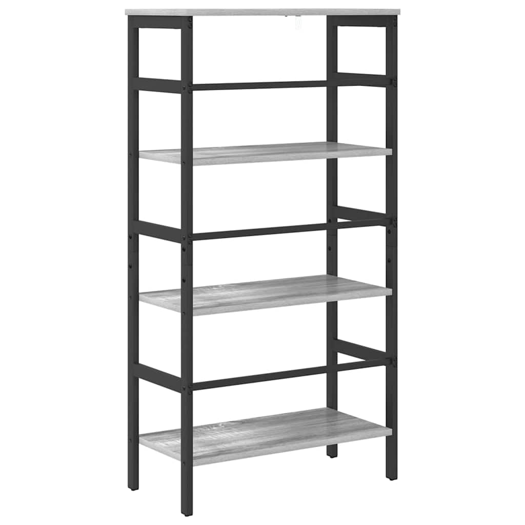 Bookshelf Grey Sonoma 60 x 29.5 x 115 cm Engineered Wood