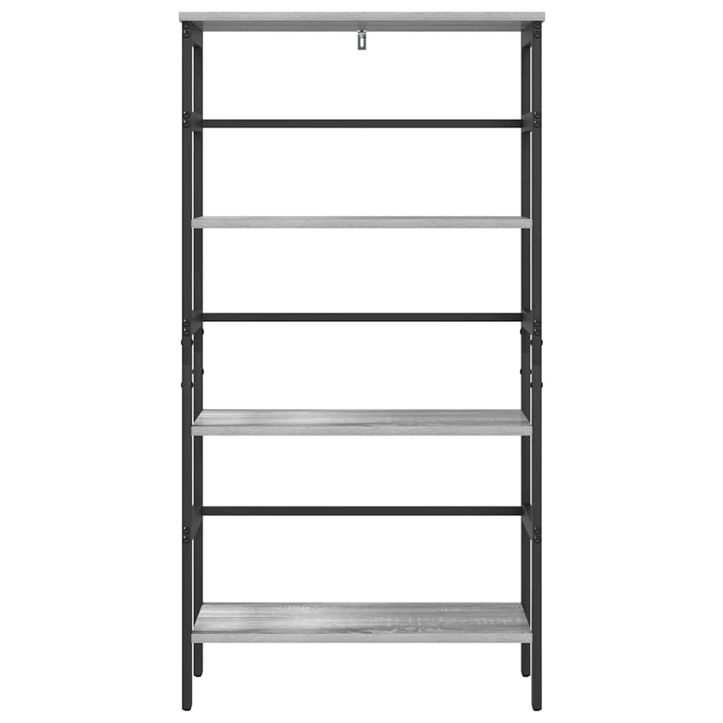 Bookshelf Grey Sonoma 60 x 29.5 x 115 cm Engineered Wood