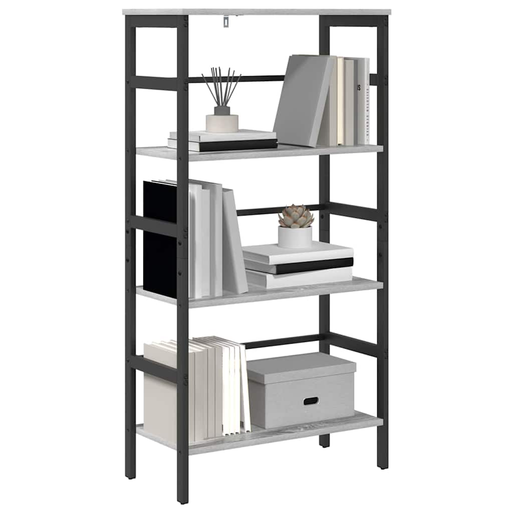 Bookshelf Grey Sonoma 60 x 29.5 x 115 cm Engineered Wood